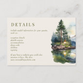 Country Lake Twilight Forest Wedge Begleitkarte (Vorderseite)