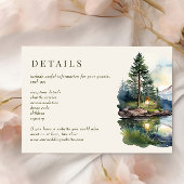 Country Lake Twilight Forest Wedge Begleitkarte