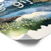 Country Lake Wedge Watercolor Karten & Geschenke Poster (Ecke)