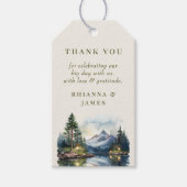 Country Lake Woodsy Waterfront Gefallen Geschenkanhänger (Vorderseite)