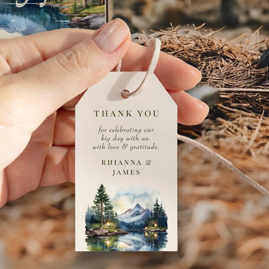 Country Lake Woodsy Waterfront Gefallen Geschenkanhänger