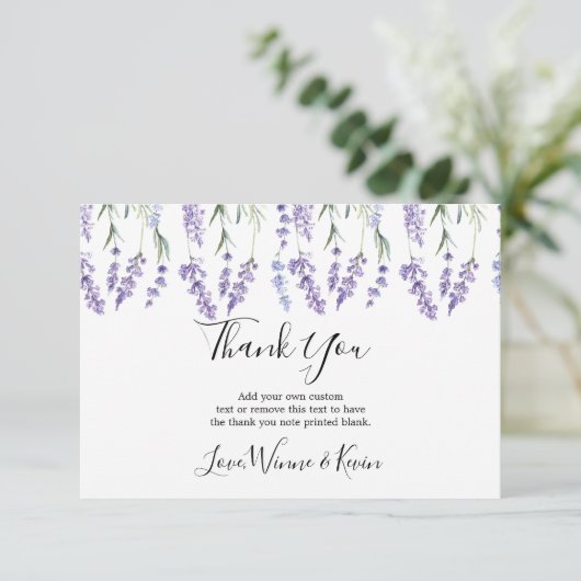 Country Lavendel danke Ihnen Karten (Stehend Vorderseite)