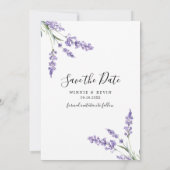 Country Lavendel Save the Date Einladung (Rückseite)