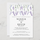 Country Lavender Wedding Einladung (Vorderseite)