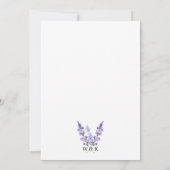 Country Lavender Wedding Einladung (Rückseite)