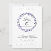 Country Lavender Wreath Wedding Einladung (Vorderseite)