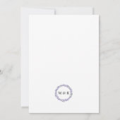 Country Lavender Wreath Wedding Einladung (Rückseite)