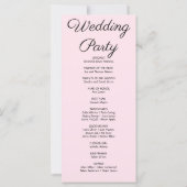 Country Lemon Greenerity Soft Pink Wedding Program (Rückseite)