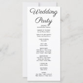 Country Lemon Greenerity White Wedding Programm (Rückseite)