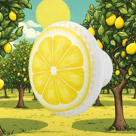 Country Lemon Keramik Keramikknauf