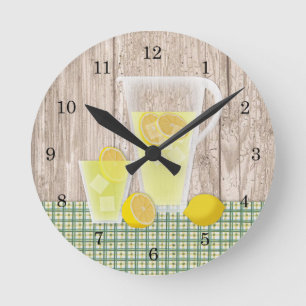Country Lemonade Wall Clock Runde Wanduhr