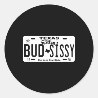 Country Liebe Gilley's Bud N Sissy Texas Cow Licen Runder Aufkleber