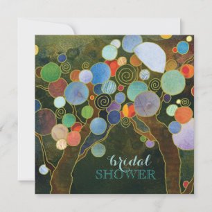 Country Liebe Trees Blue Brautparty Einladung