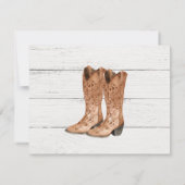 Country Liebe Western Rustic Vielen Dank Dankeskarte (Rückseite)