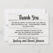 Country Liebe Western Rustic Vielen Dank Einladung (Vorderseite)