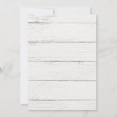 Country Liebe Western Rustikale Hochzeit Einladung (Rückseite)