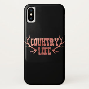 Country Life Antlers Peach Rose Gold Glam Case-Mate iPhone Hülle