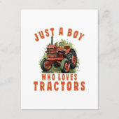 Country Life Boy, der Traktoren Liebe Begleitkarte (Vorderseite)
