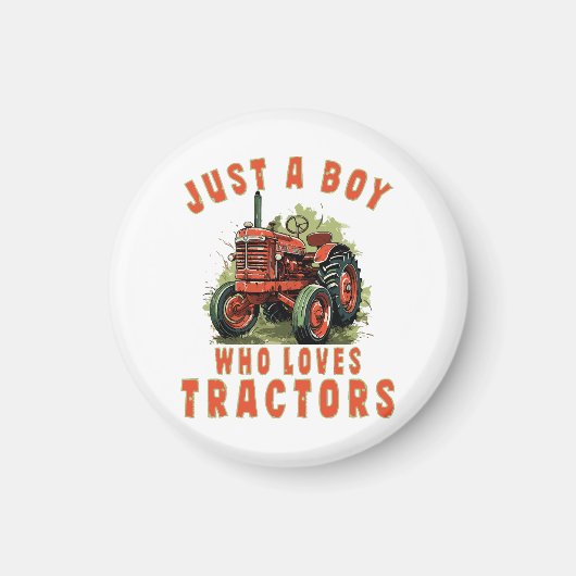 Country Life Boy, der Traktoren Liebe Magnet (Vorne)