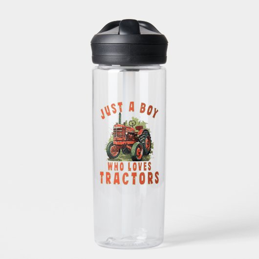 Country Life Boy, der Traktoren Liebe Trinkflasche (Vorderseite)