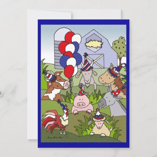 Country Life Celebration Americana Einladung (Vorderseite)