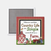 Country Life Kitchen Magnet (Vorderseite/Rückseite)
