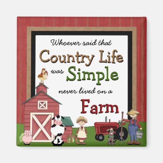 Country Life Kitchen Magnet (Vorne)