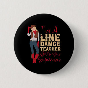 Country Line Dance Dancer Hs0 Uni-Erwachsene White Button