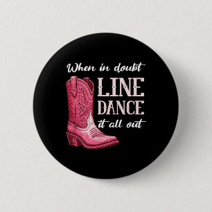 Country Line Dancing Women Girl Button
