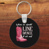 Country Line Dancing Women Girl Schlüsselanhänger (Vorderseite)