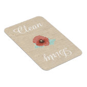 Country Linen Red Peonies Dishwasher Magnet (Rechte Seite)