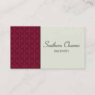 Country Lines Business Card, Magenta Visitenkarte