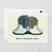 Country Living Cowboy Boost neue Adresskarten Ankündigungspostkarte (Vorne/Hinten)