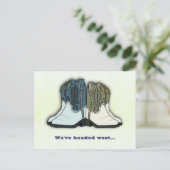 Country Living Cowboy Boost neue Adresskarten Ankündigungspostkarte (Stehend Vorderseite)