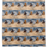 Country Living Wild Horses Duschvorhang (Vorderseite)