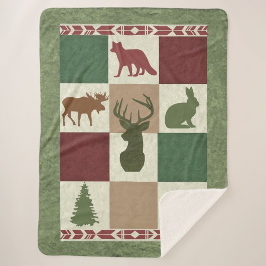 Country Lodge Animal Blanket Sherpadecke (Vorderseite)