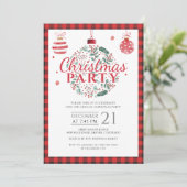 Country Lumberjack Buffalo Weihnachtsfeier Einladung (Stehend Vorderseite)