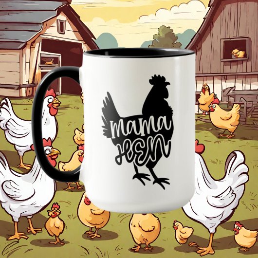 Country Mama hen Wortart Tasse