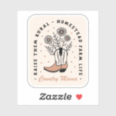 Country Mama Homestead Bauernleben Ästhetik Aufkleber (Blatt)