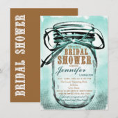 Country Mason Jar Bridal Dusche Einladungen (Vorne/Hinten)