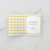 Country Mason Jar Daisy Yellow Dankeschön-Karten Dankeskarte (Innenseite)