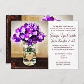 Country Mason Jar Hydrangea Hochzeitseinladungen Einladung (Vorne/Hinten)
