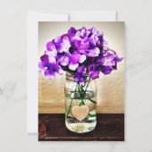 Country Mason Jar Hydrangea Hochzeitseinladungen Einladung (Rückseite)
