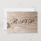 Country Mason Jar Rustic Wood Wedding RSVP Cards (Rückseite)
