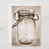 Country Mason Jar Rustikale Einladung Leere Vorlag (Rückseite)