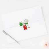 Country Mason Jar Weihnachtsaufkleber Runder Aufkleber (Umschlag)