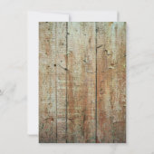 Country Mason Jars Barn Wood Wedding Einladungen (Rückseite)