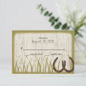 Country Meadow Rustic Wedding Response Card RSVP Karte (Stehend Vorderseite)