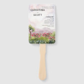 Country Meadow Watercolor Dusty Rose Program Fächer (Vorderseite)