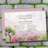 Country Meadow Watercolor Hochzeitsessen Probe Einladung